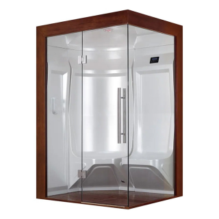 Garinė Pirtis AMUE-202ST-W Kairė 150x135x217 cm. Dvivietė Garinė Pirtis AMUE-202ST-W Kairė 150x135x217 cm. Dvivietė