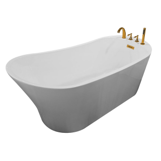 Laisvai stovinti vonia su auksiniu maišytuvu AMO-1037D 170x80x72 cm Laisvai stovinti vonia su auksiniu maišytuvu AMO-1037D 170x80x72 cm