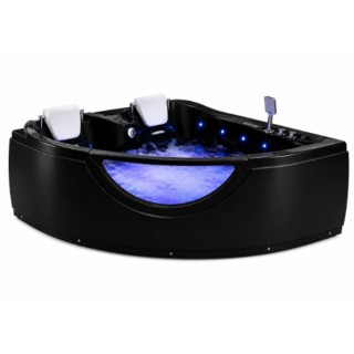 Masažinė vonia AMUE Aqua dvivietė, 156 × 156 × 73 cm Black Masažinė vonia AMUE Aqua dvivietė, 156 × 156 × 73 cm Black