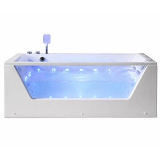 Masažinė vonia AMUE Neo su hidromasažu, LED apšvietimu ir krioklio funkcija, 180 × 120 cm, balta Masažinė vonia AMUE Neo su hidromasažu, LED apšvietimu ir krioklio funkcija, 180 × 120 cm, balta
