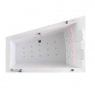 Masažinė vonia AMUE Titan su hidromasažu, oro masažo sistema ir LED apšvietimu, Right 180 × 130 × 63 cm