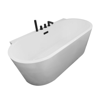 Vonia AMO-1014D Balta su juodu maišytuvu 170x80cm