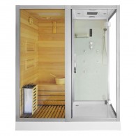 Sauna su hidromasažine dušo kabina AMO-1752 W 180x110 Kairė