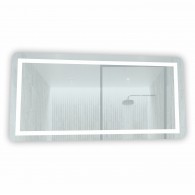 Veidrodis FS612 LED IŠMANUS su funkcija nuo rasojimo, laikrodžiu ir termometru